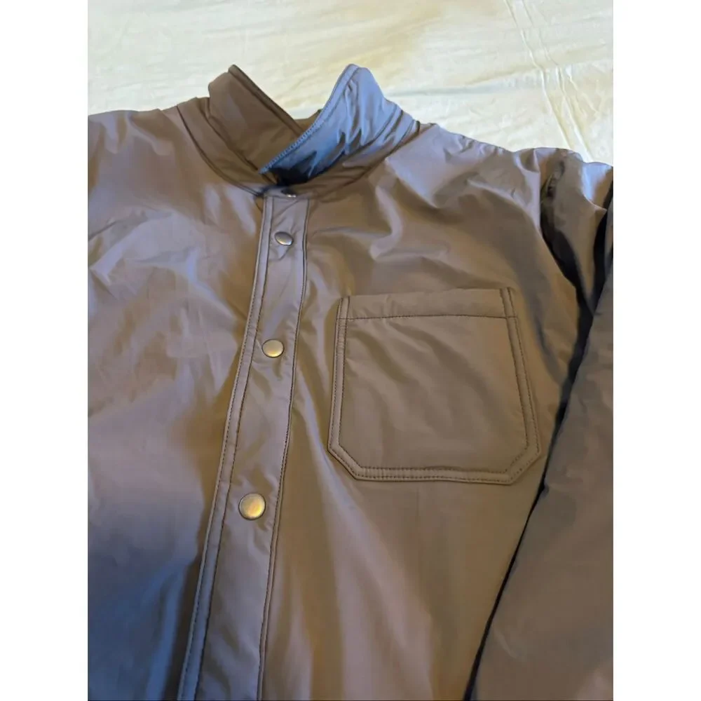 James Perse Size 5 2XL Yosemite Jacket Plaid Lined Performance Fleece Gray